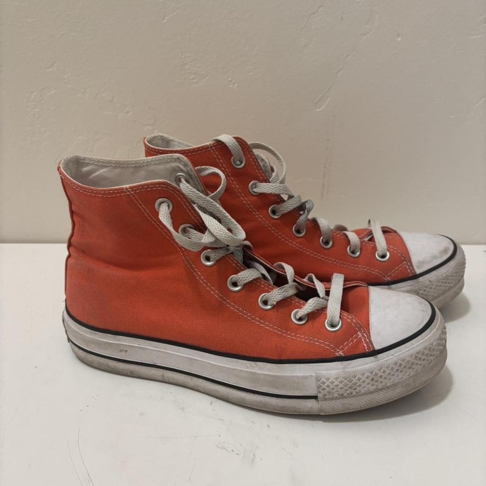 Converse Orange High-Top Sneakers